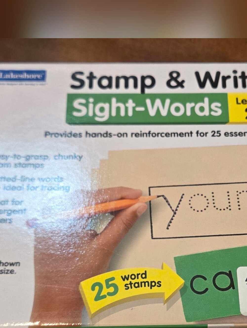 Lakeshore Stamp & Write Sight-Words Learning Set - Green